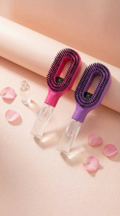 Lot de 2 Brosses démêlantes avec vaporisateur intégré